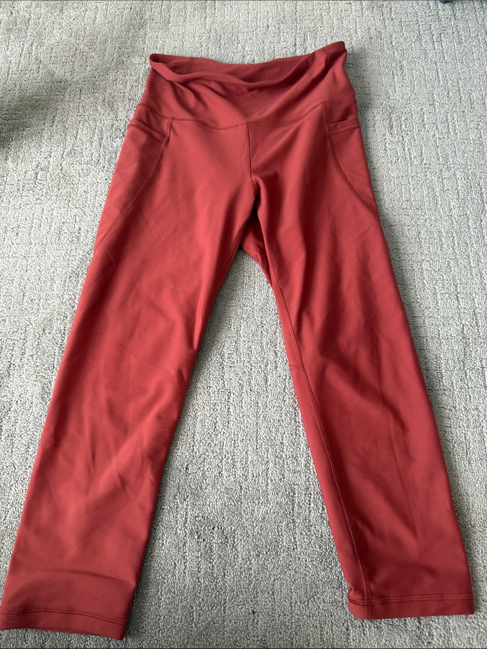 Old Navy Rust-Red High-Rise Active Powersoft Capri Women's Leggings